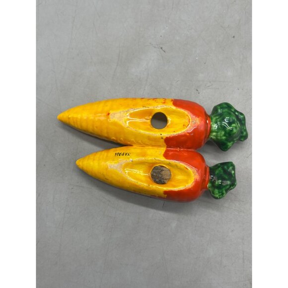 vintage carrot salt pepper shaker yellow orange 1 piece made in Japan 4.5" READ - Picture 9 of 10